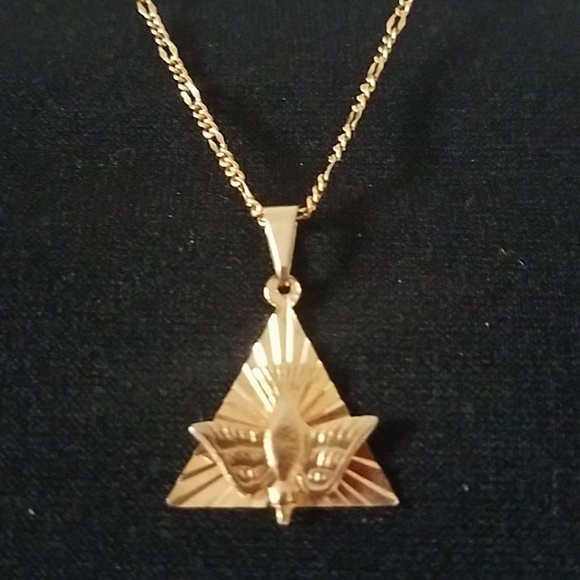 14K Gold Filled Jewelry - 14k GF rose gold Holy Spirit pendant & chain. New